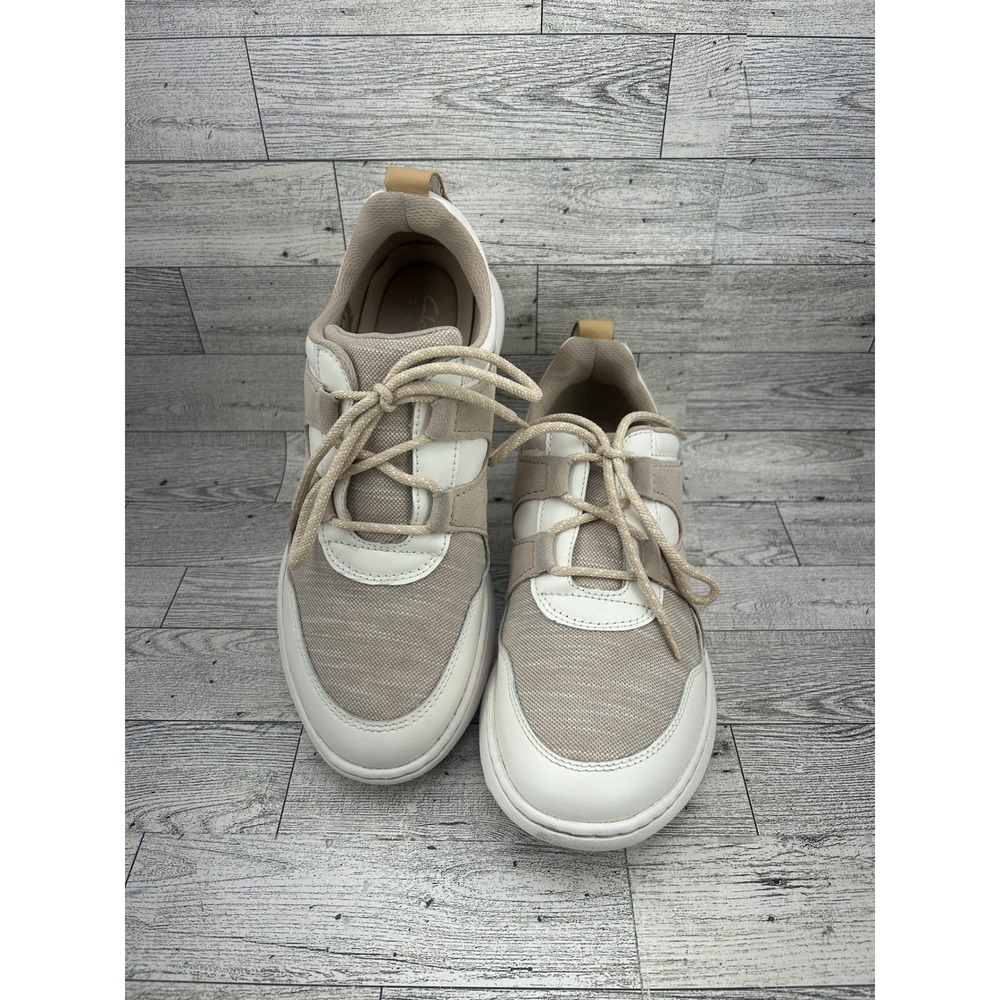 Clarks Collection Women Sneakers Beige Cream Tan Lace Up‎ Casual Shoes Size 9 M